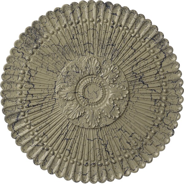 Ekena Millwork Nexus Ceiling Medallion (Fits Canopies up to 2 3/4"), 30"OD x 1 1/4"P, Castle Stone Crackle CM30NECSC - main